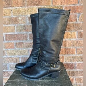 Pikolinos Tall Riding Boots Black Leather Buckles Sz 42 Womens US 11